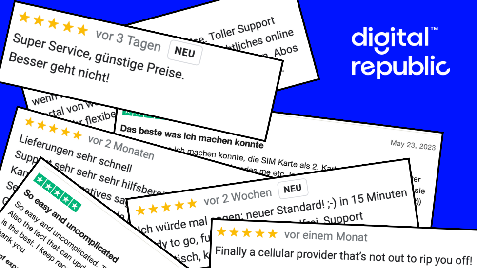 Der Digital Republic Service dargestellt in Kundenrezensionen