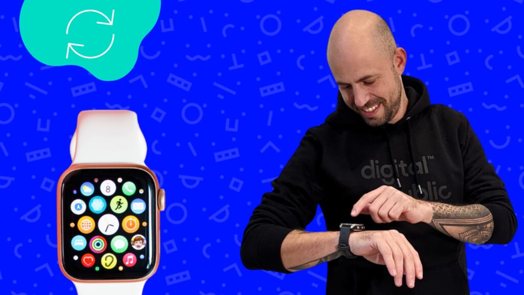 Raphi mit Smartwatch und installierter Multi-SIM