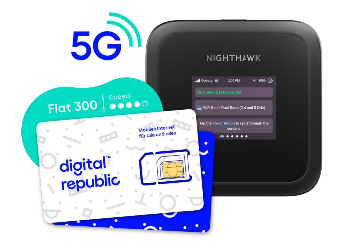 Netgear Nighthawk M3 5G Hotspot mit SIM-Karte von Digital Republic